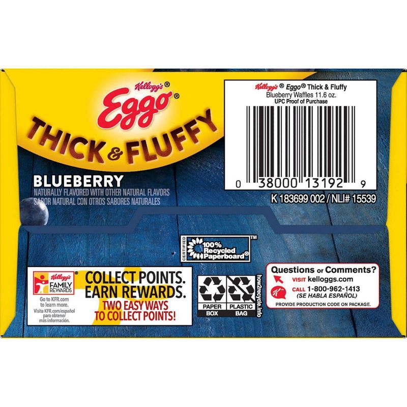 Kellogg's Eggo Thick & Fluffy Frozen Blueberry Cobbler Waffles - 11.6oz/6ct