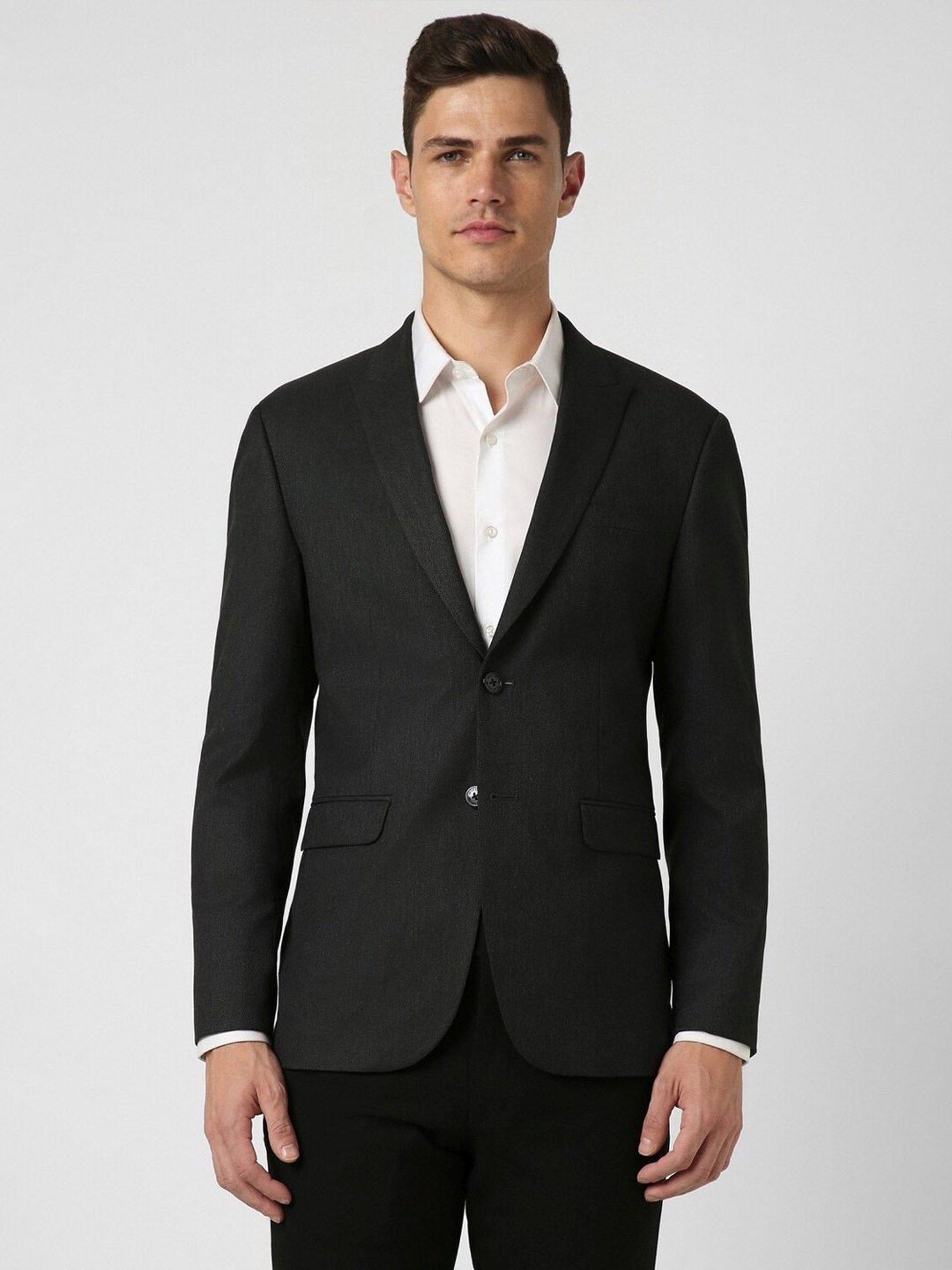 Peter England Black Slim Fit Blazer
