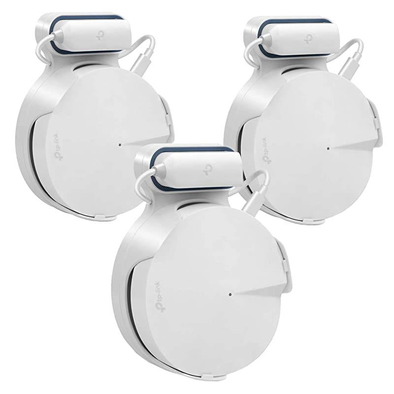 Wall Mount for TPLink Deco M5 Whole Home Mesh WiFi System Sturdy Bracket Holder for TPLink Deco M5 Space Saving TPLink Router Wall Holder Plug in Without Messy Wires or Screws