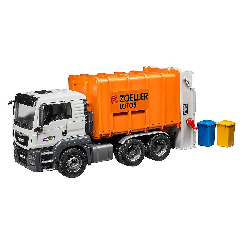 Bruder MAN TGS Rear Loading Garbage Truck Orange
