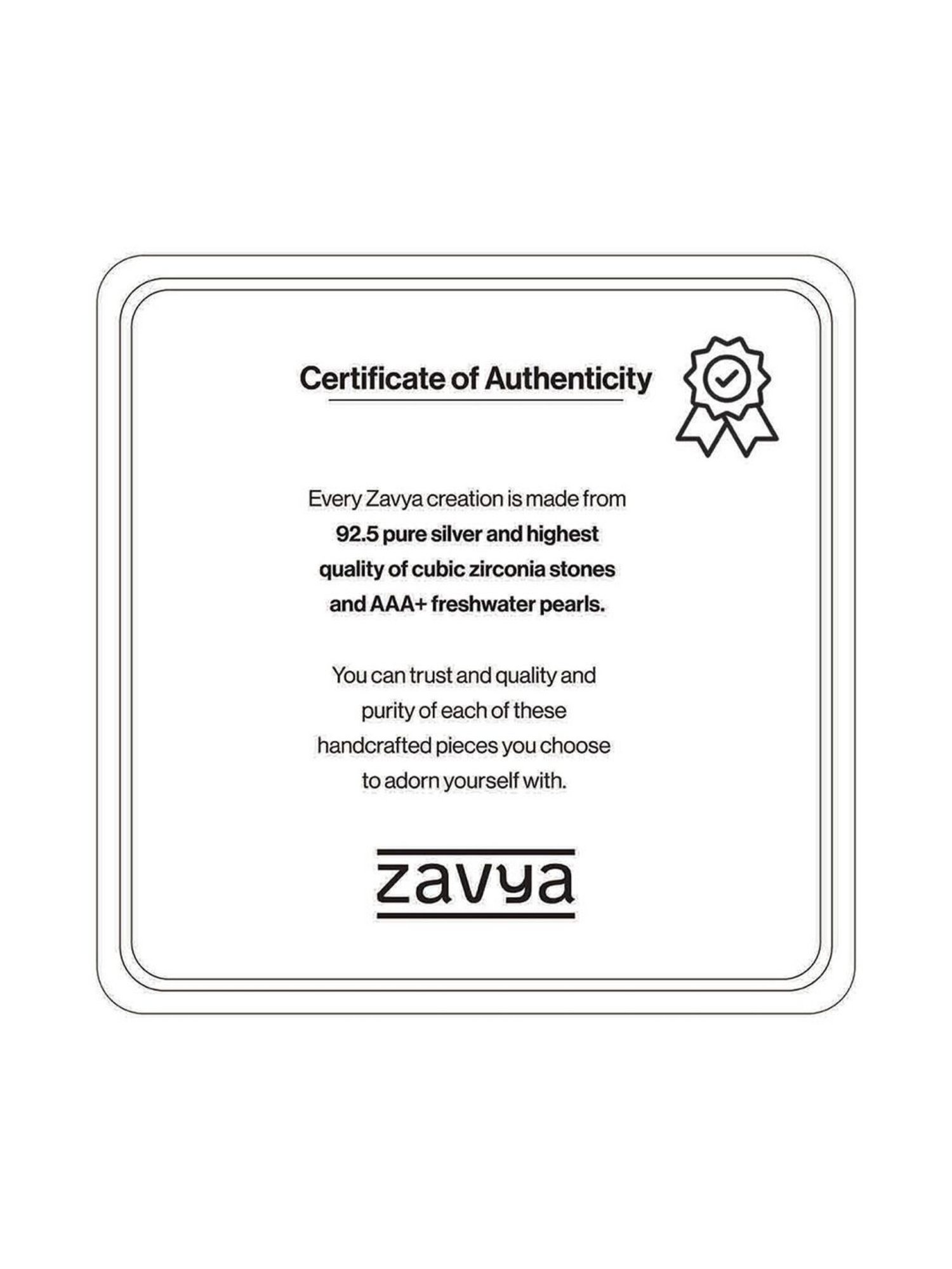 Zavya 92.5 Sterling Silver Push Back Earrings for Women - Set of 2