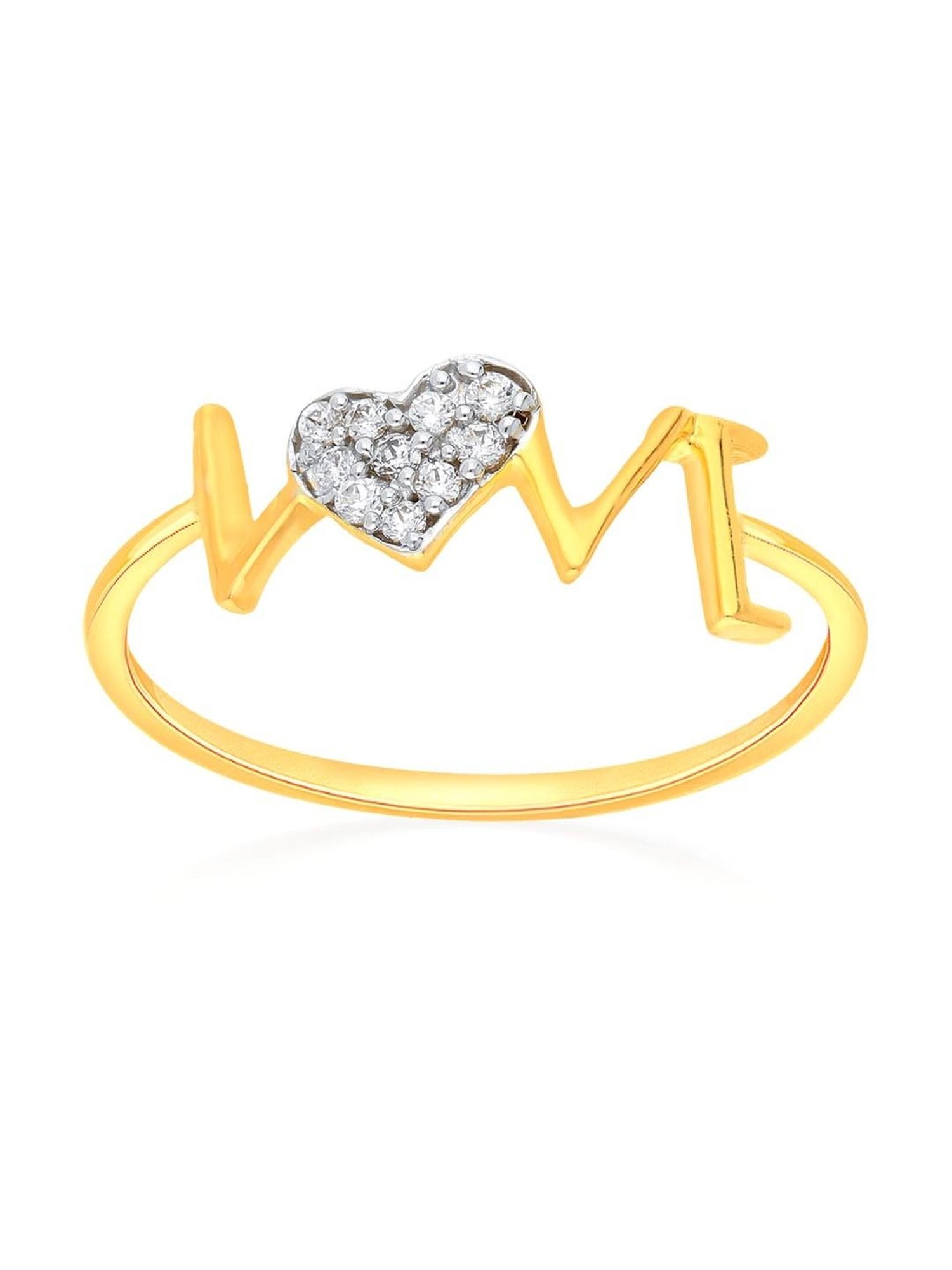 Malabar Gold and Diamonds 18k Gold Heart Ring for Women