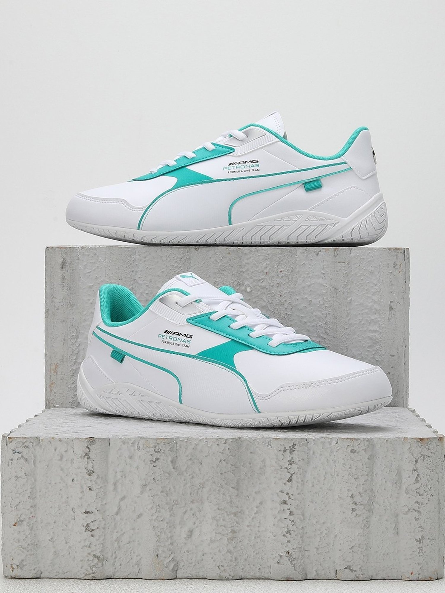 Puma Men's Mercedes AMG Petronas RDG Cat 2.0 White Casual Sneakers