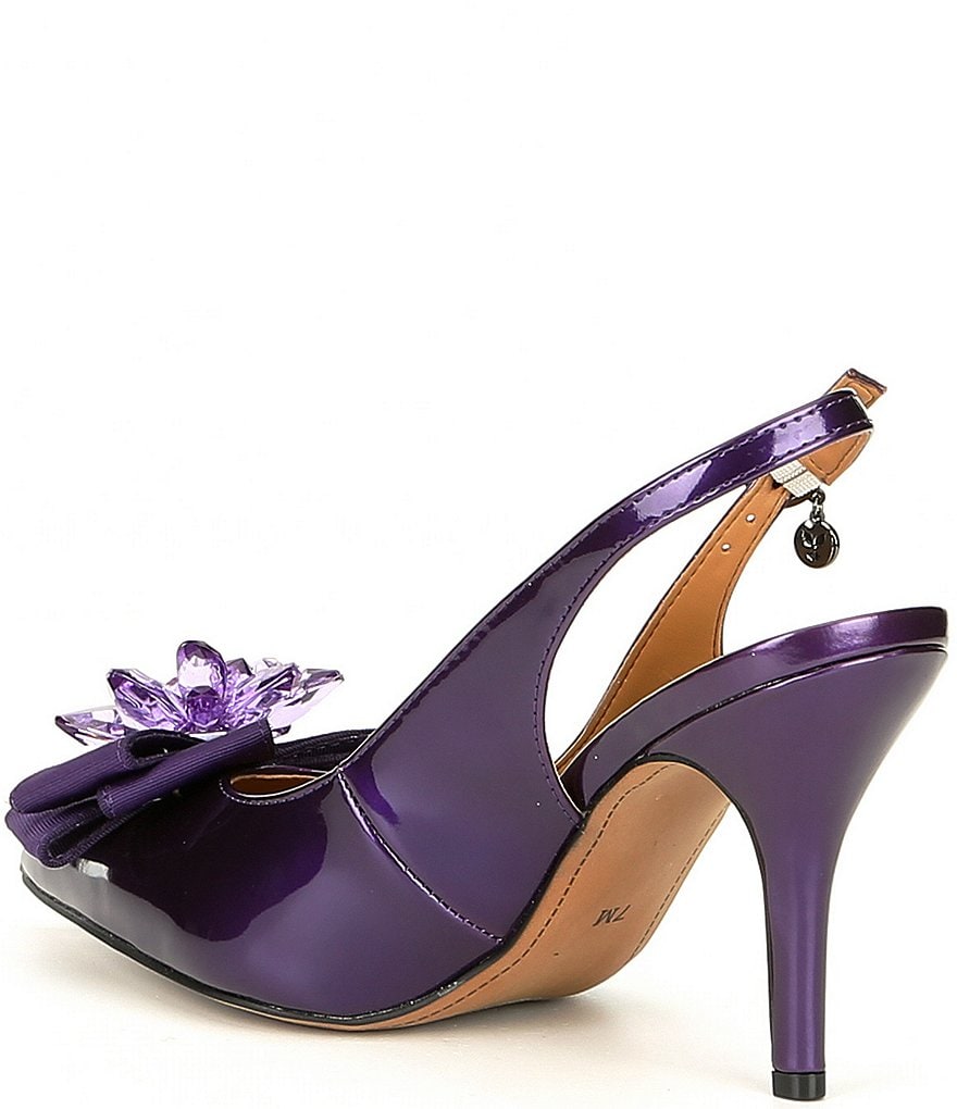 Trotters Kari Pearlized Leather Block-Heel Pumps