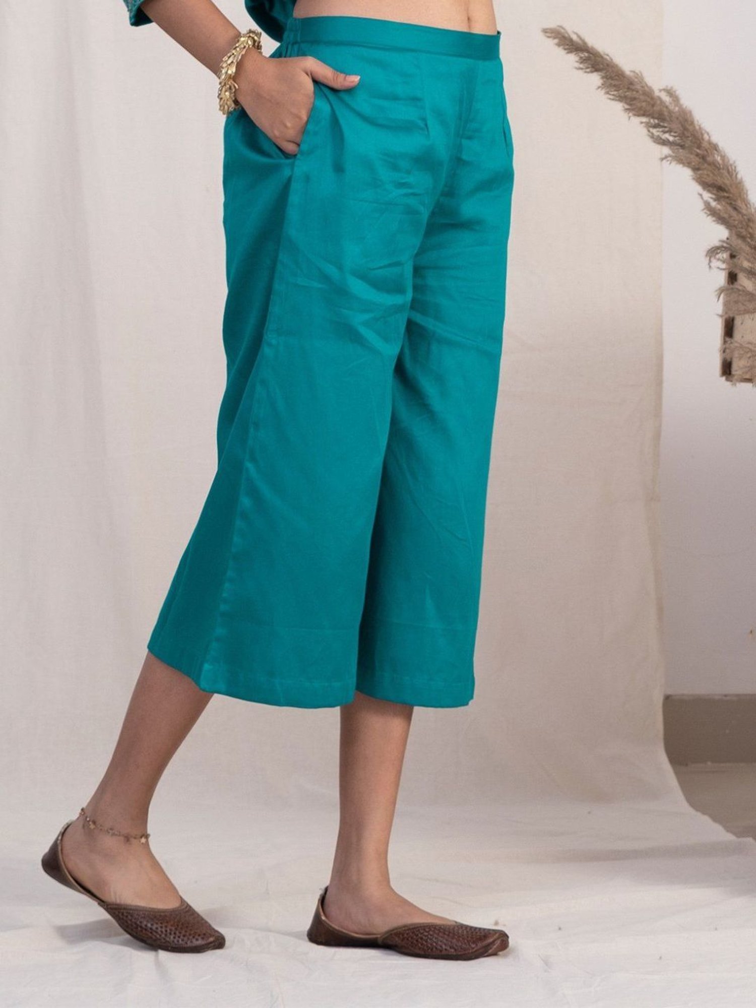 Akiso Jashn Blue Angrakha Embroidery Kurta Set With Plazzo