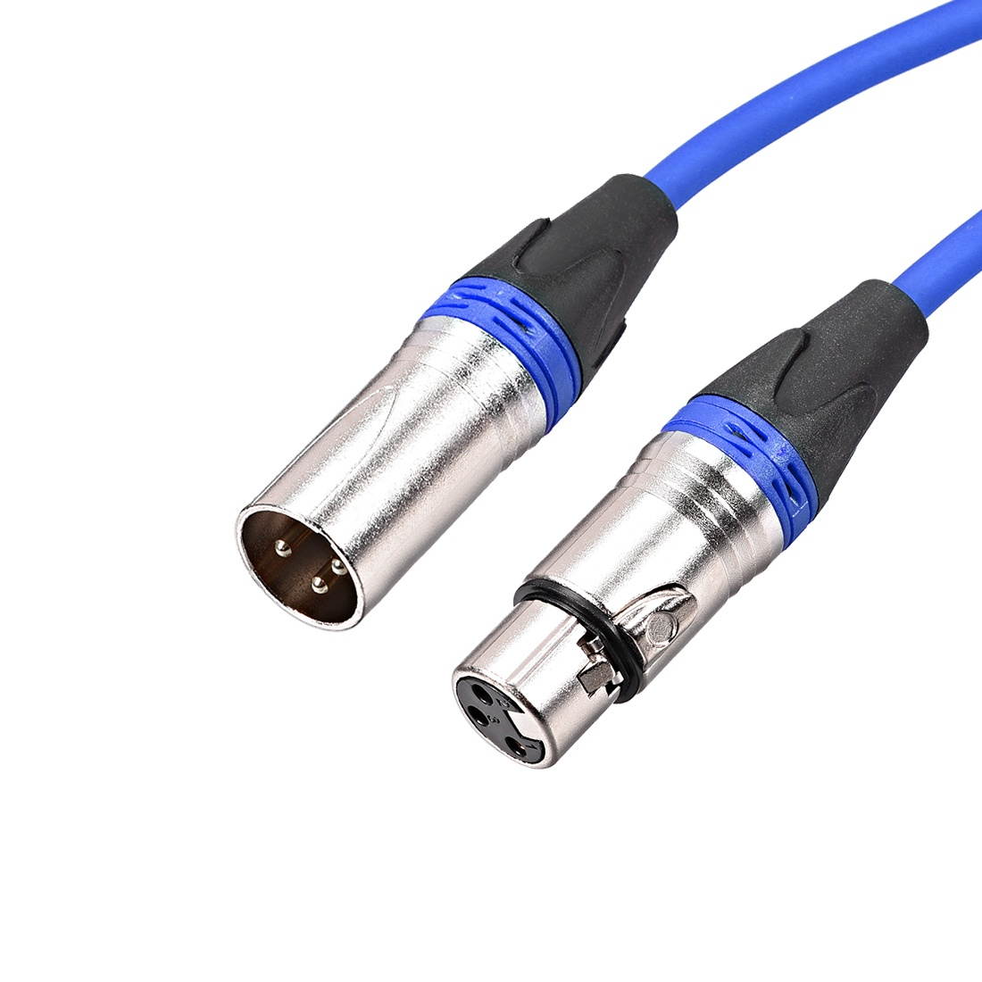 XLR Male to XLR Female Cable Line for Microphone Video Camera Sound Card Mixer Blue Silver Tone XLR Blue Line 5M 16.4ft