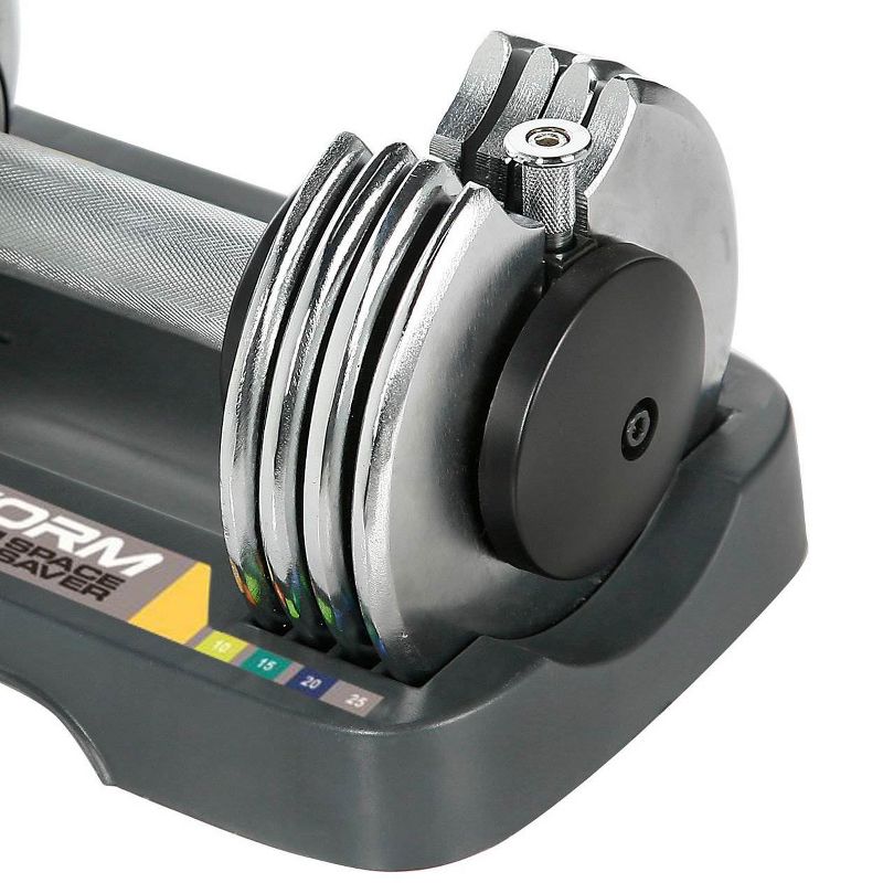 ProForm SpaceSaver Adjustable 25 Pound Dumbbell Weights with Storage Tray (Pair)