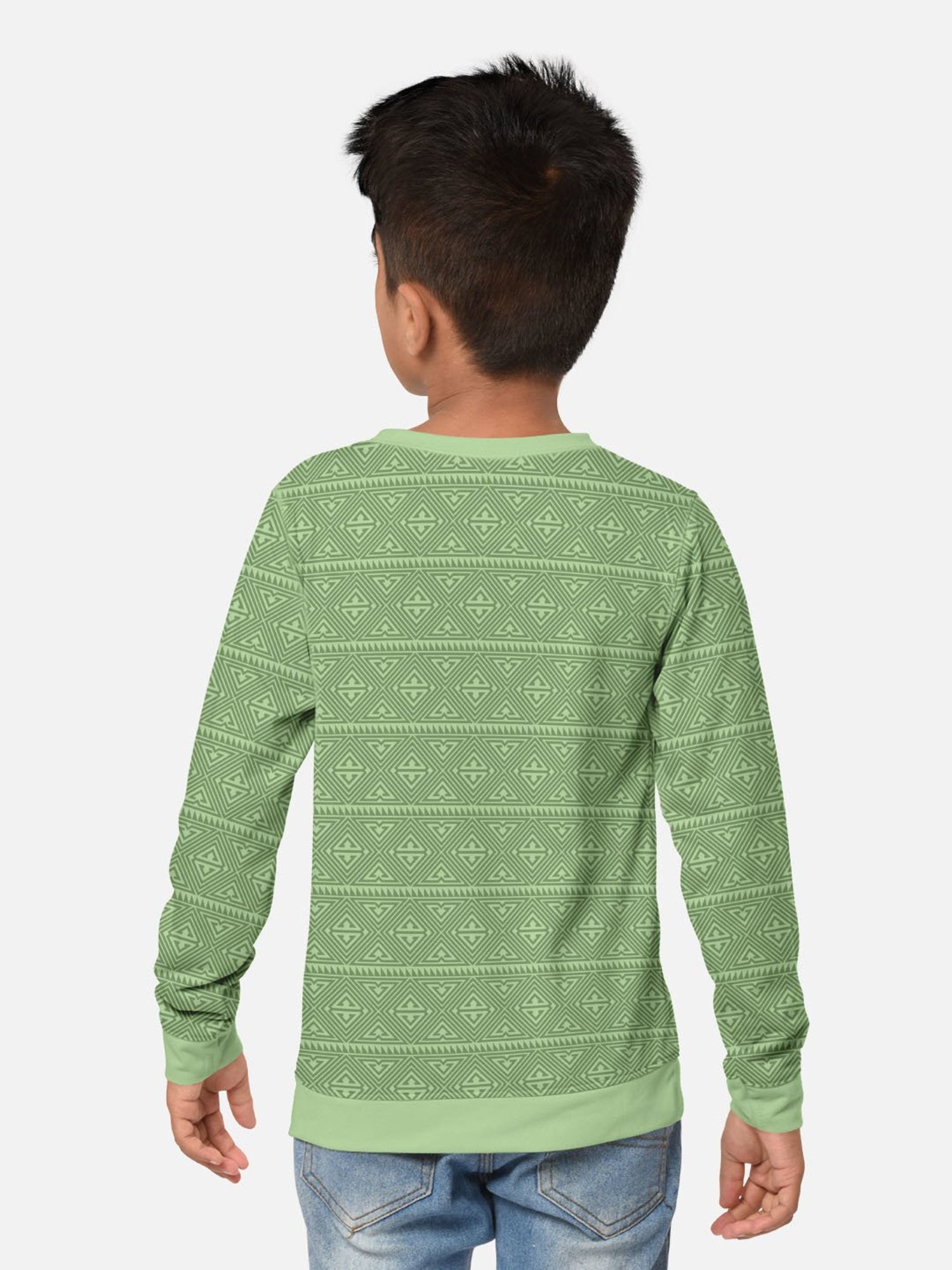 HELLCAT Green Printed Full Sleeves T-Shirt