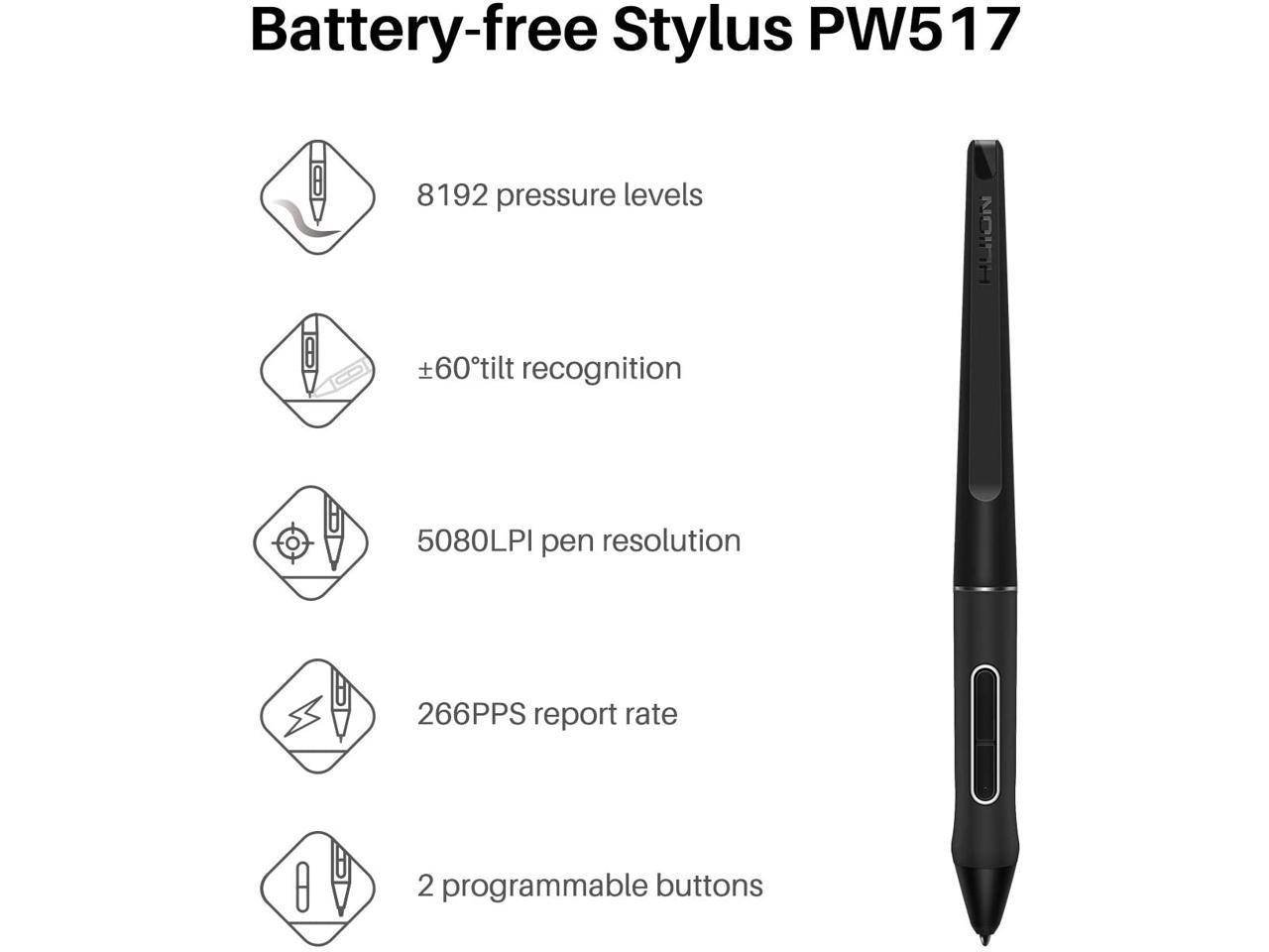 2020 HUION KAMVAS 13 Graphics Drawing Tablet with Full-Laminated Screen Android Support Battery-Free Sylus Tilt 8 Press Keys,13.3inch Pen Display,Black