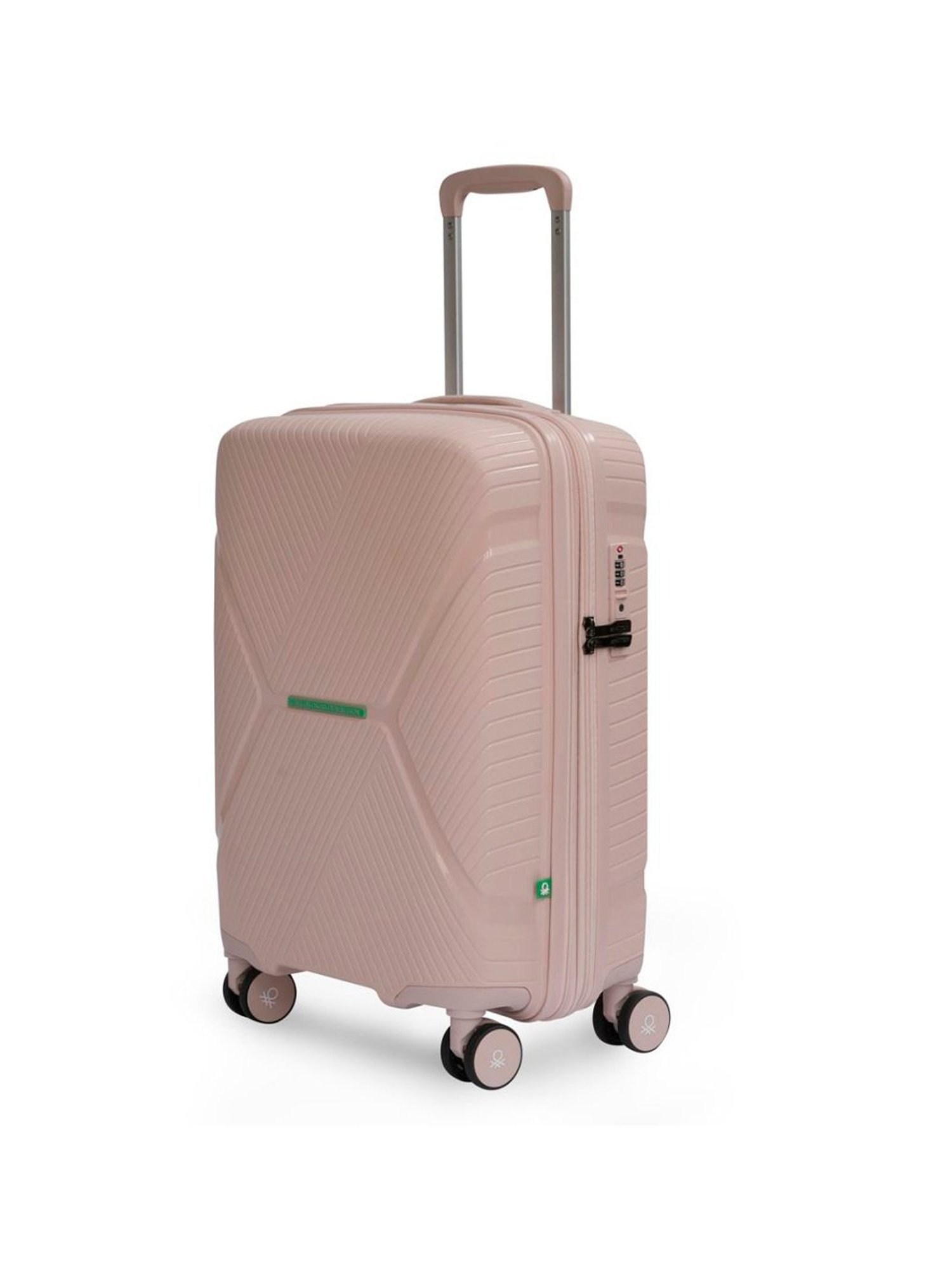 United Colors of Benetton Galaxy Pink Textured Hard Medium Trolley Bag - 65 Cm