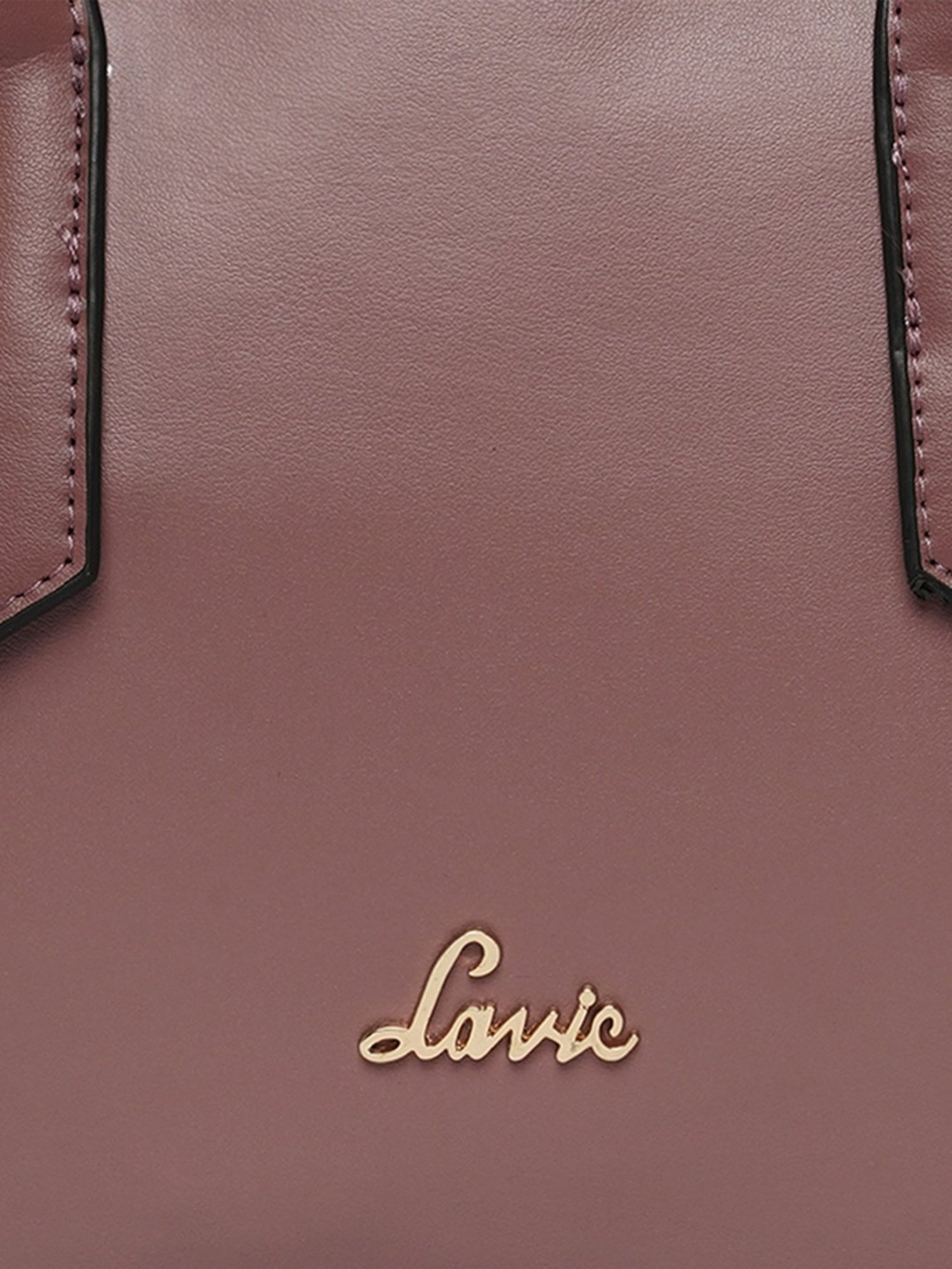 Lavie Wuru Pink Polyester Solid Handbag