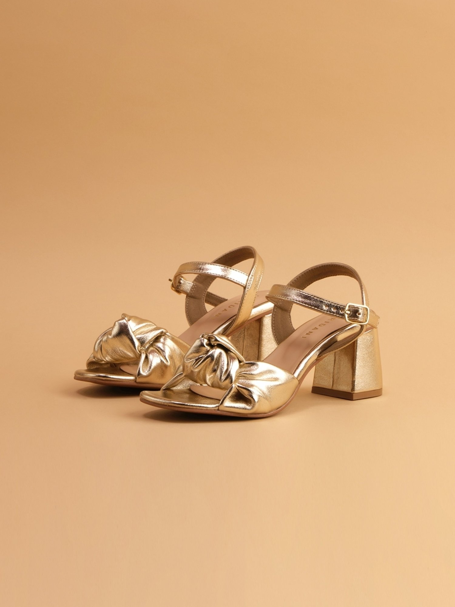 Eridani Women's Rhea Gold Ankle Strap Sandals