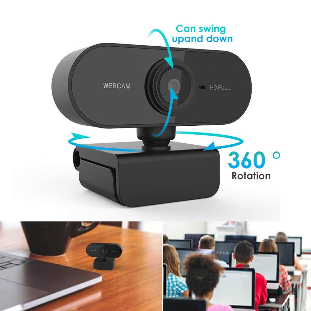 Webcam with Microphone,1080P Full HD PC Laptop Desktop Web Camera,USB Computer Camera for Video Conferencing, Recording, and Streaming