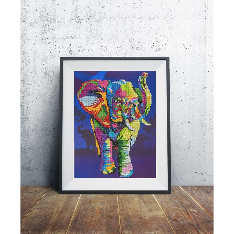 Leisure Arts Diamond Art Advanced Kit 14.6"X18.5"-Elephant