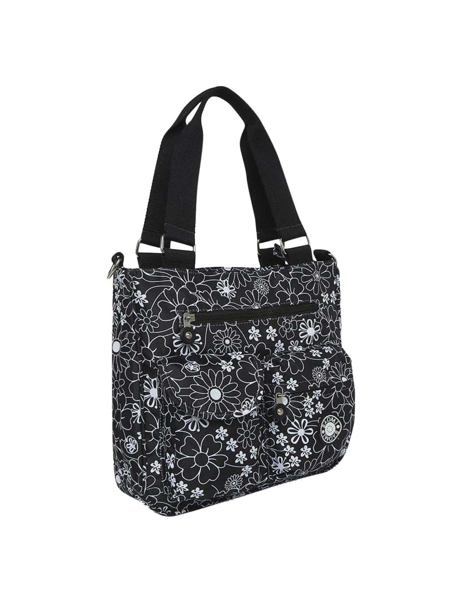 Baomi Black Printed Medium Shoulder Bag