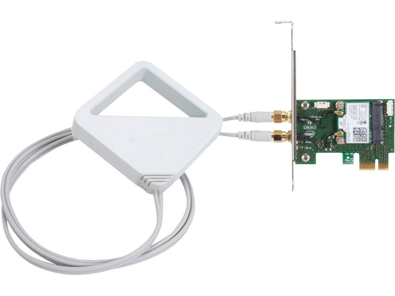 Desktop Wireless Card Dual Band Wireless-AC 3165 802.11ac, Dual Band, 1x1 Wi-Fi + Bluetooth 4.2 433Mbps PCI-e Wireless Desktop Card