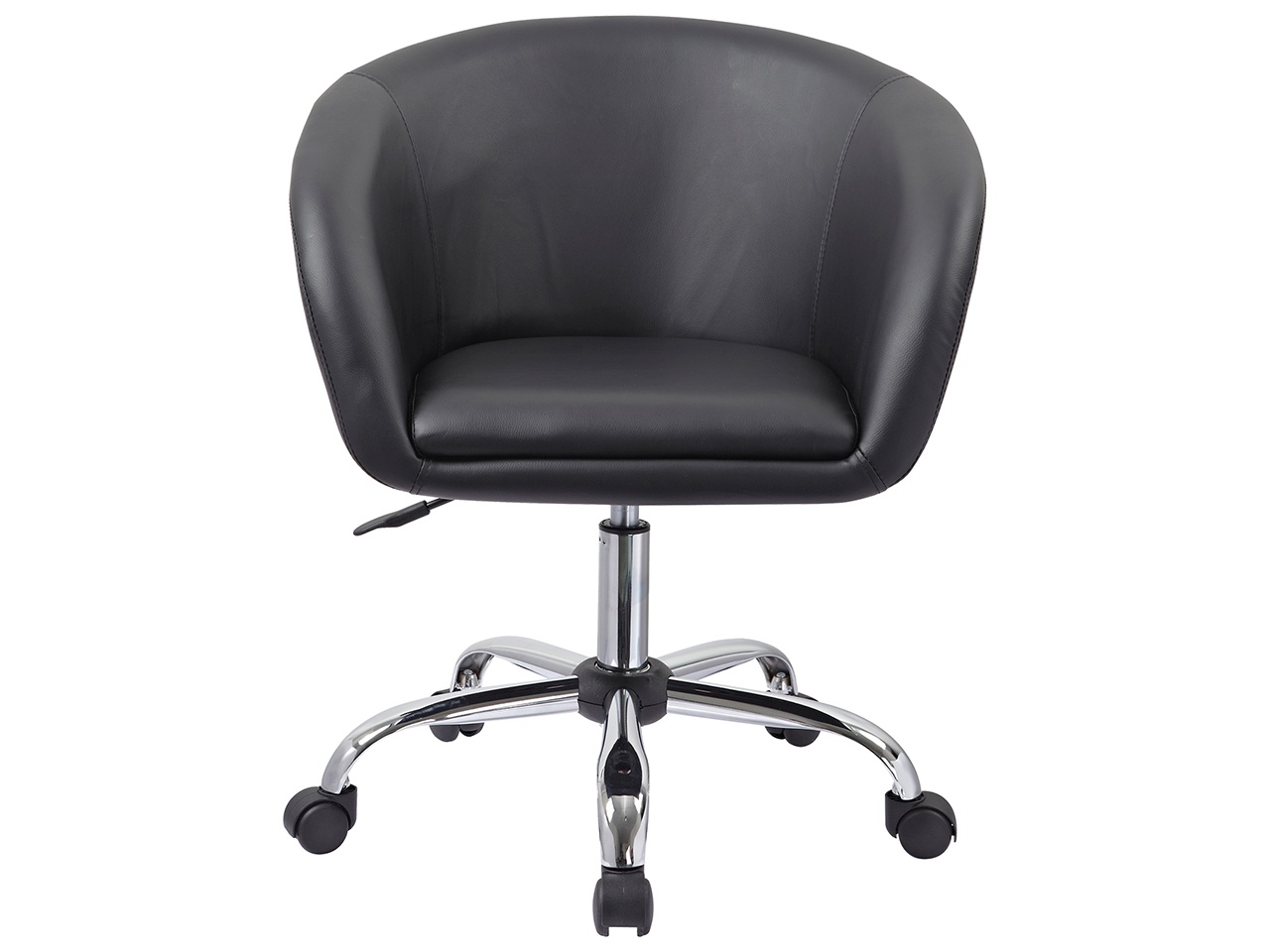 Swivel Height Adjustable Task Chair PU Leather Salon Stool with Wheels