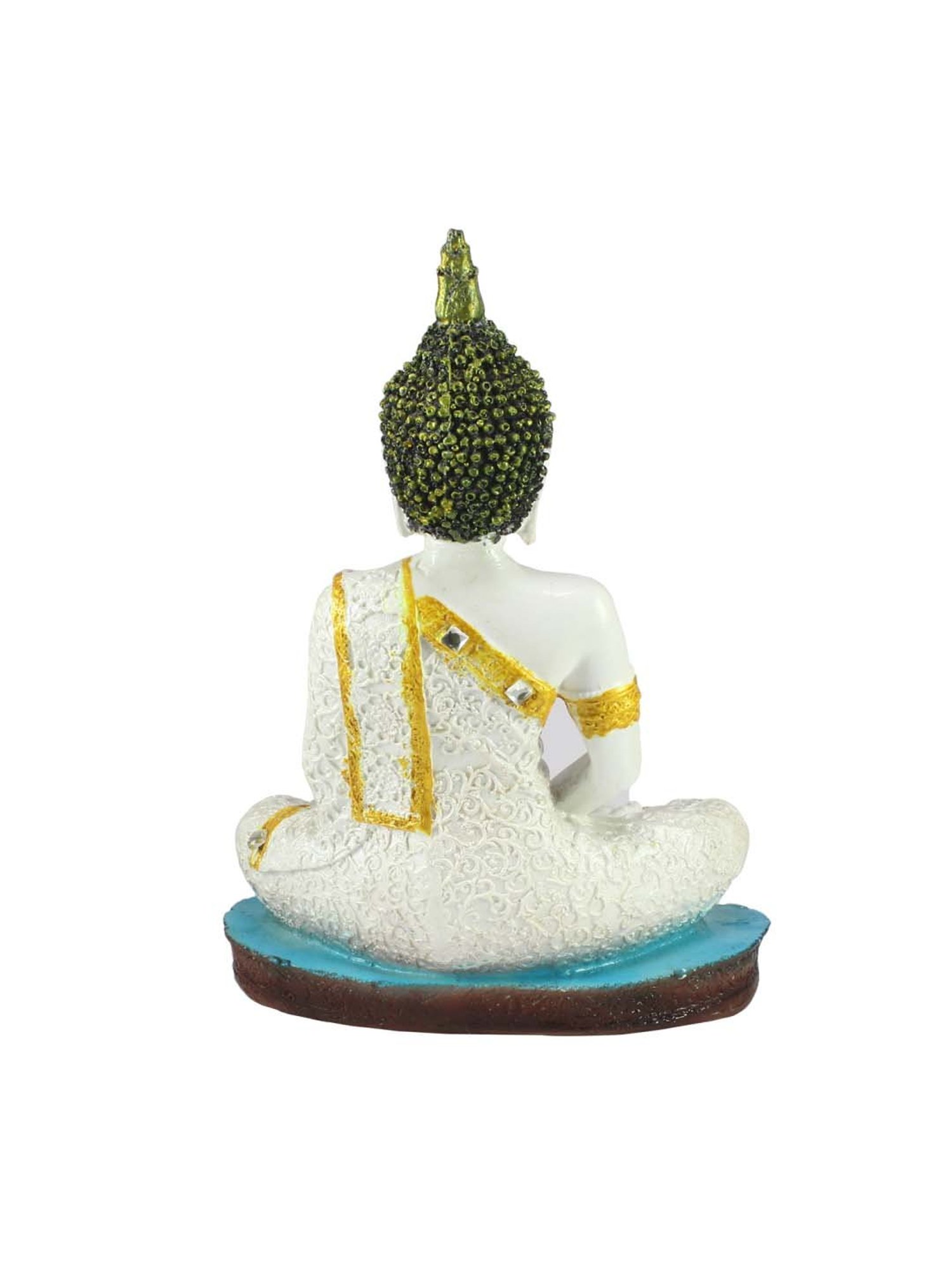 eCraftIndia White Buddha Decorative Showpiece - 24 cm