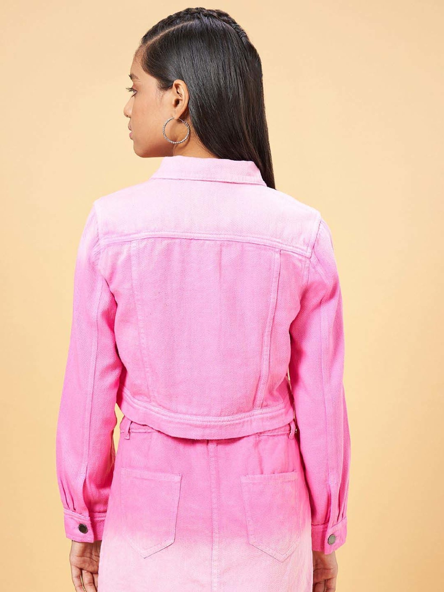 Coolsters by Pantaloons Kids Pink Cotton Regular Fit Full Sleeves Jacket