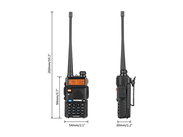 BAOFENG UV-5R Two Way Ham Radio Dual Band 136-174/400-520Mhz 5W Walkie Talkie US