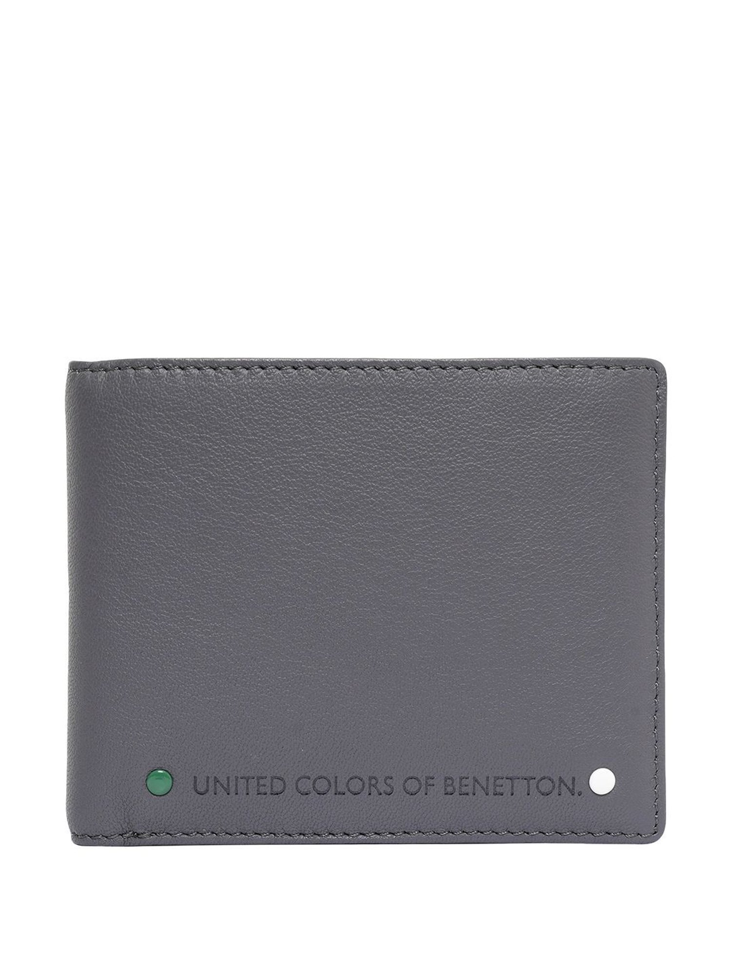 United Colors of Benetton Tereza Grey Casual Leather Bi-Fold Wallet for men