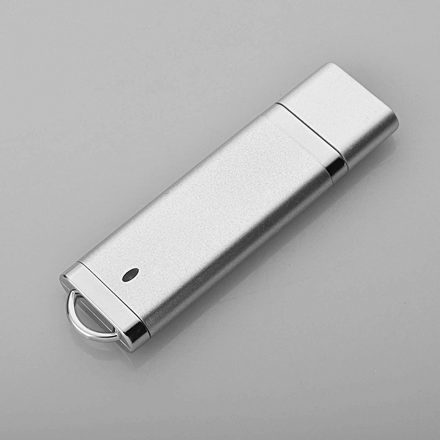 KEXIN 4GB USB 2.0 Flash Drive in Snapcap, Silver (20 Pieces)