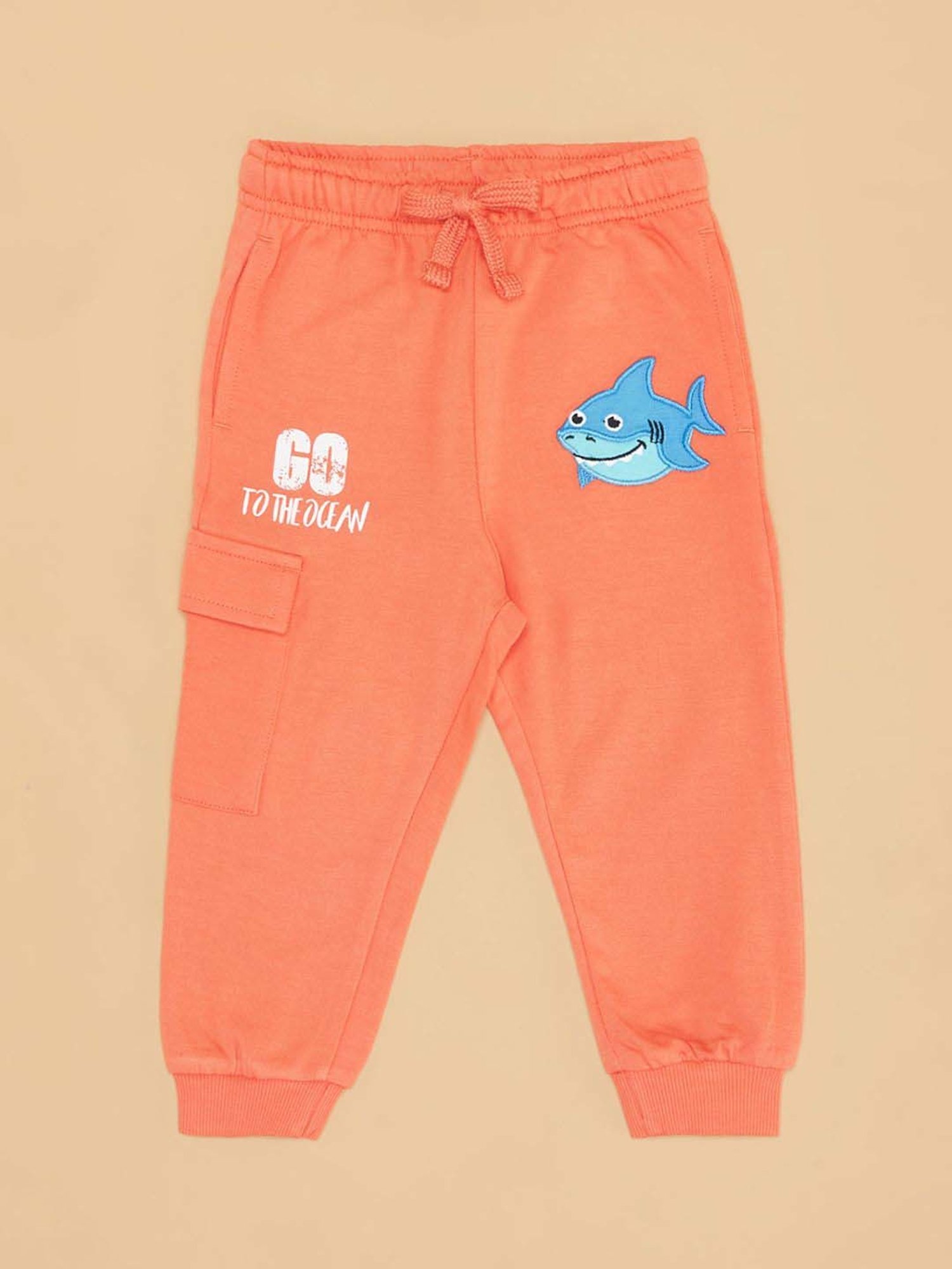 Pantaloons Baby Kids Living Coral Cotton Regular Fit Trouser