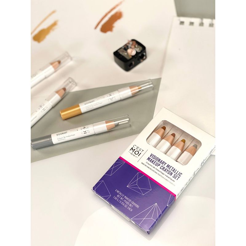 C'est Moi Visionary Metallic Makeup Crayon Set - 4ct