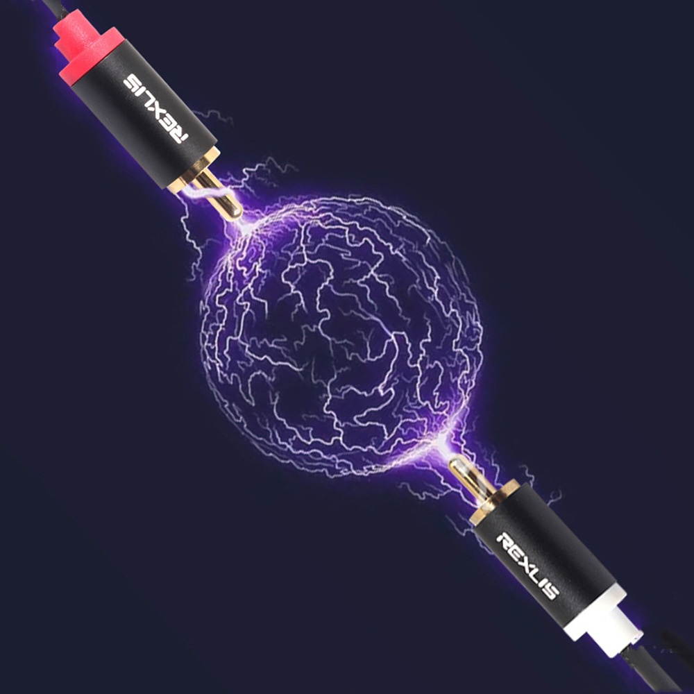 3.5 Turn 2RCA Audio Cable Woven Mesh Aluminum Alloy Shell For Subwoofer Computer Speaker 1.8M