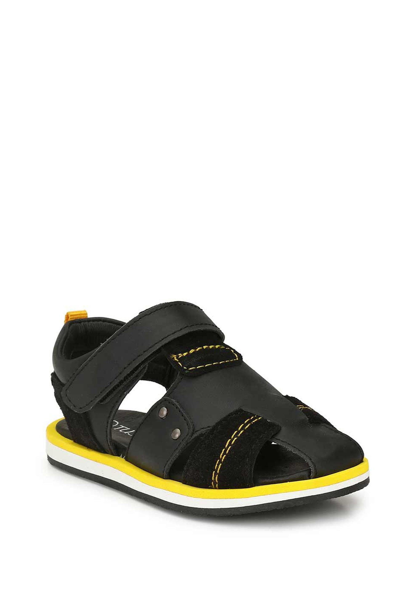 Tuskey Kids Black Ankle Strap Sandals