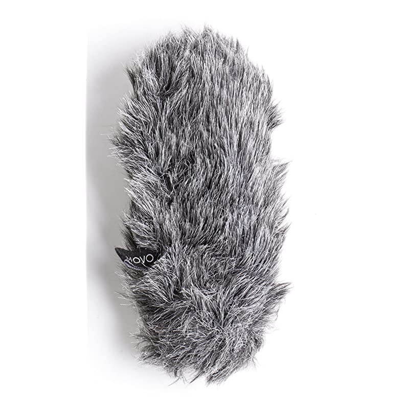 WSG8 Furry Outdoor Microphone Windscreen Muff Custom Fit for Rode VideoMic Pro Dark Gray