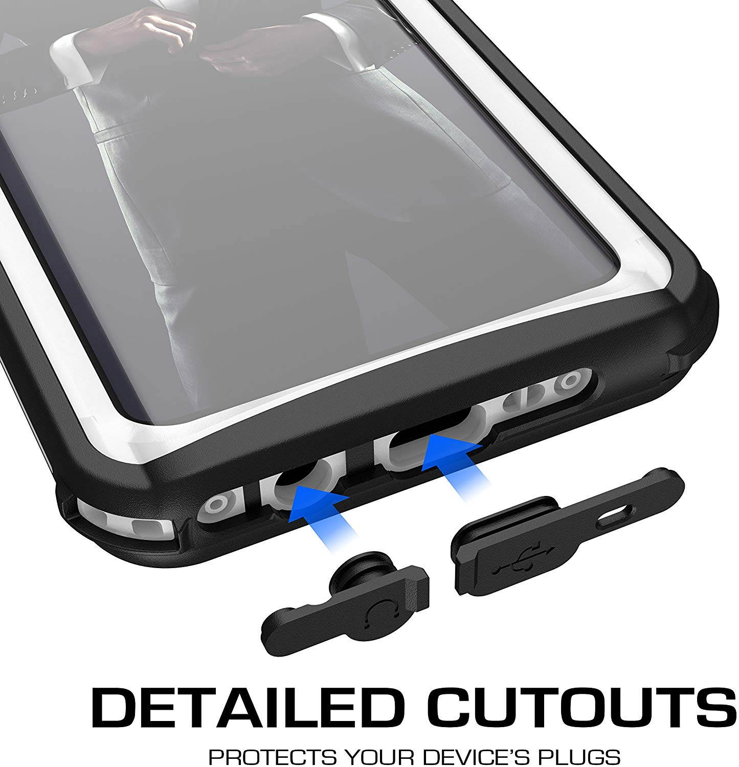 Ghostek Nautical Galaxy S9 Plus Waterproof Case with Screen Protector Slim Extreme Heavy Duty Protection Tough Shockproof Full Body Underwater Watertight Seal for 2018 Galaxy S9+ (6.2 Inch) - (Black)