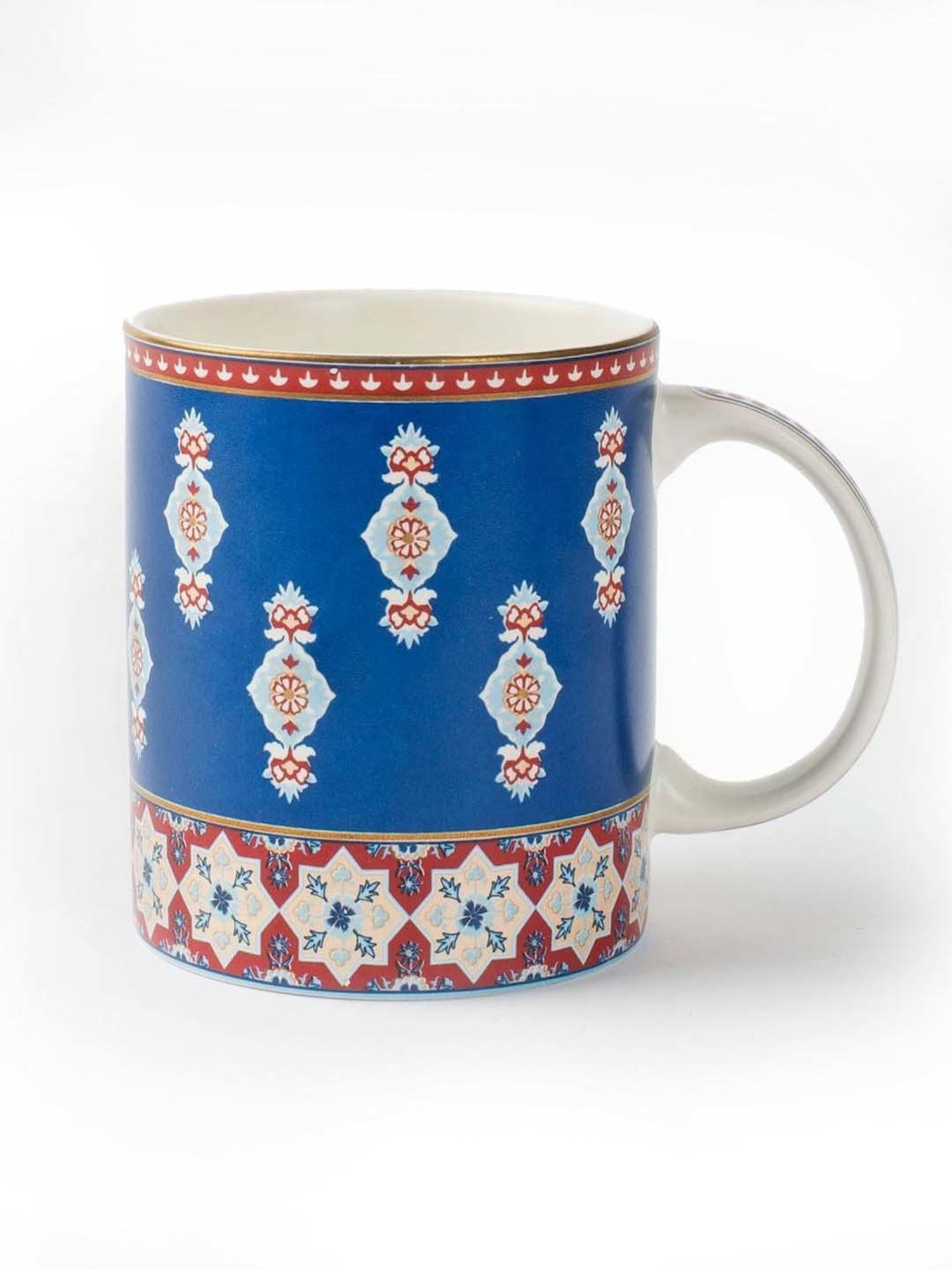 Fabindia Home Falak Blue Ceramic Mug (270ml)