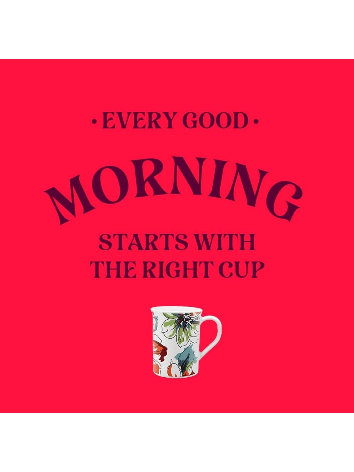 Larah by Borosil White Ceramic Opalware Mug 350ml