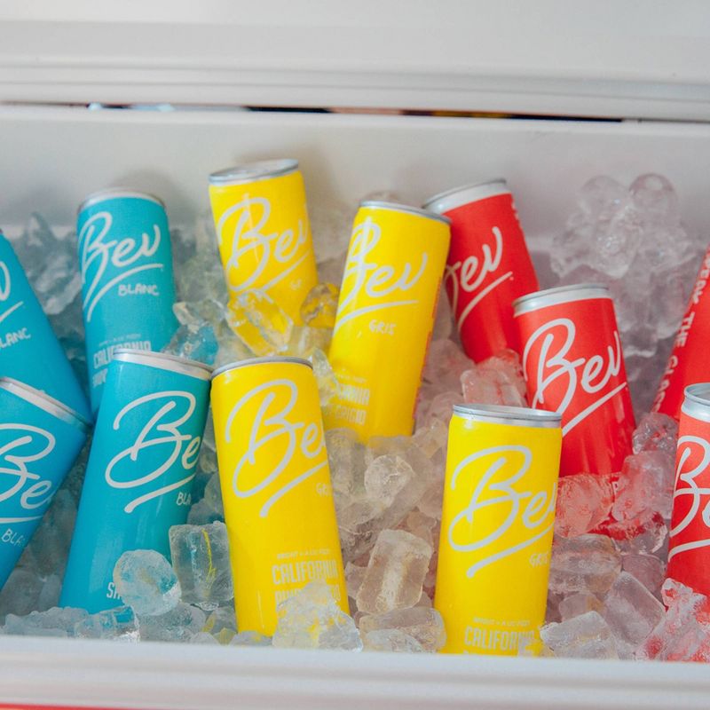 Bev Pinot Grigio White Wine - 4pk/250ml Cans