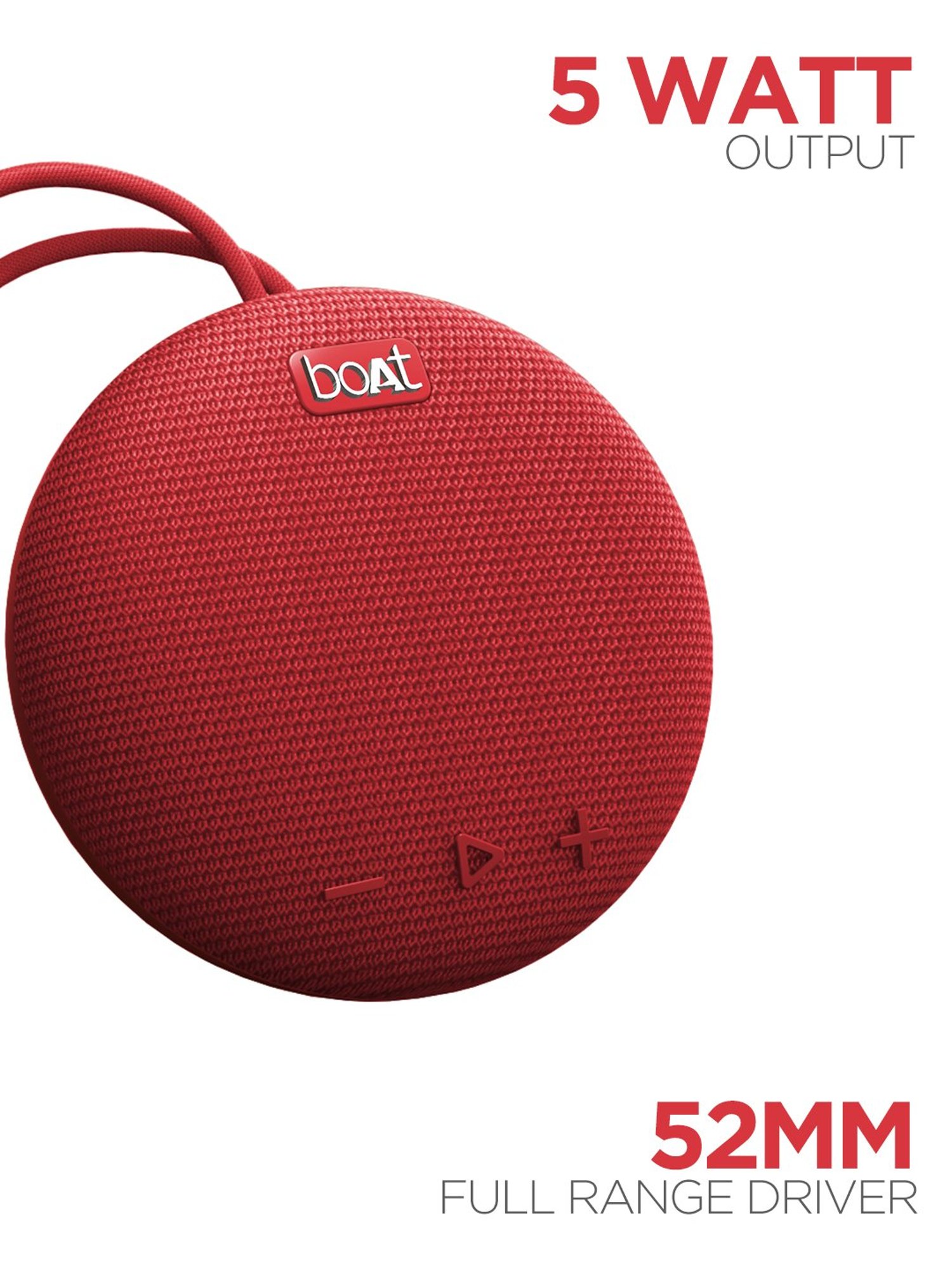 boAt Stone 190 5W Portable Wireless Speaker with IPX7 Water Resistance and Bluetooth V5.0 (Red)