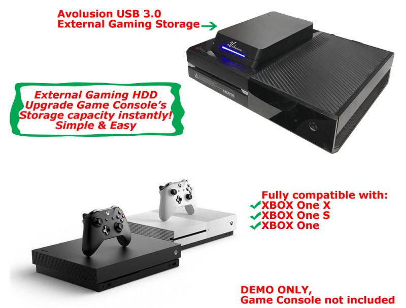 Avolusion HDDGear Pro 2TB (2000GB) 7200RPM 64MB Cache USB 3.0 External Gaming Hard Drive (for Xbox ONE X/S, Pre-Formatted) - 2 Year Warranty