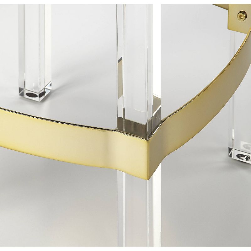 Jordan Acrylic & Leather Counter Height Barstool Black - Butler Specialty