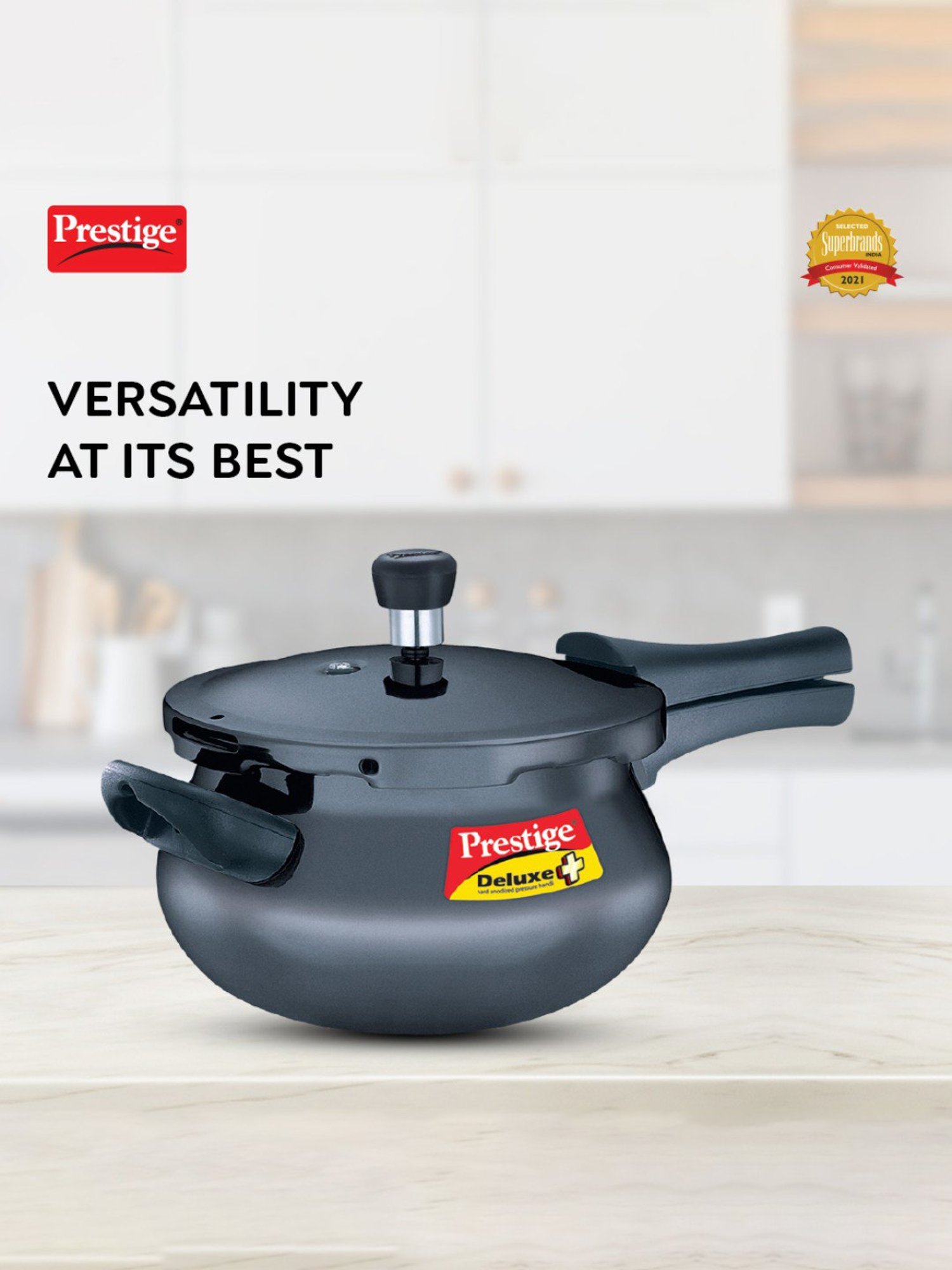 Pigeon Silver Stainless steel Pressure Cooker (10 L)