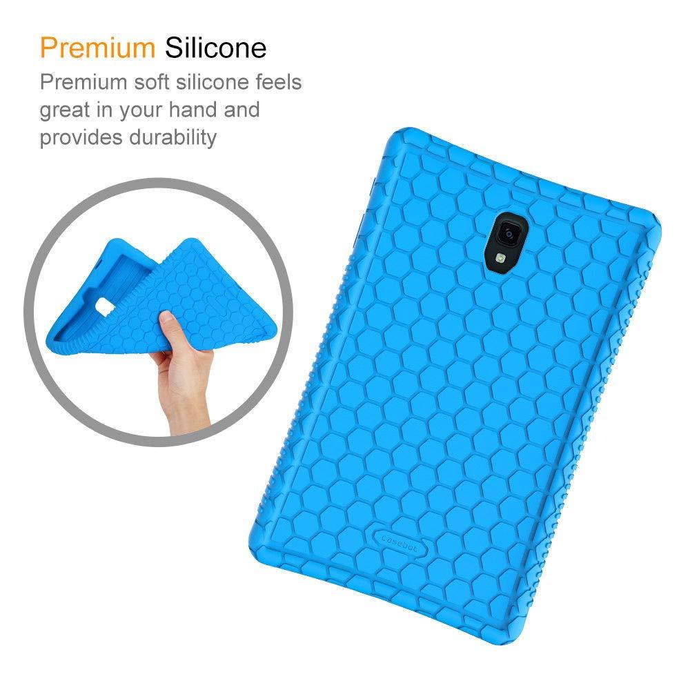 FastSun Samsung Galaxy Tab A 10.5 Case, Shockproof Silicone Rubber Cover Hard Protective Honey Comb Pattern Case for Samsung Galaxy Tab A 10.5 SM-T590/T595 2018 Release Tablet (Red)