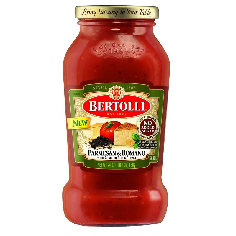 Bertolli Parmesan Romano Cracked Pepper Pasta Sauce 24oz