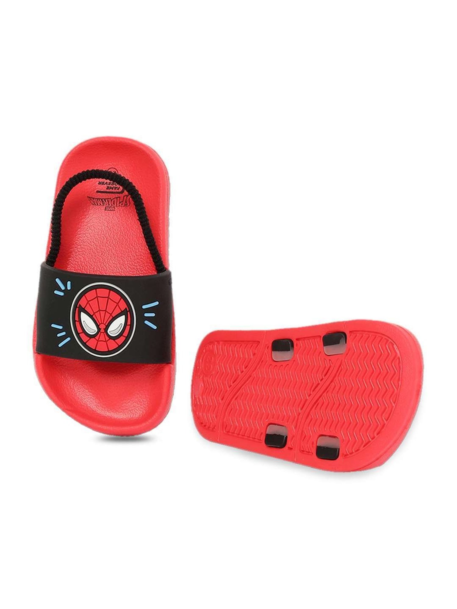 Fame Forever by Lifestyle Kids SPIDERMAN Black & Red Back Strap Sandals