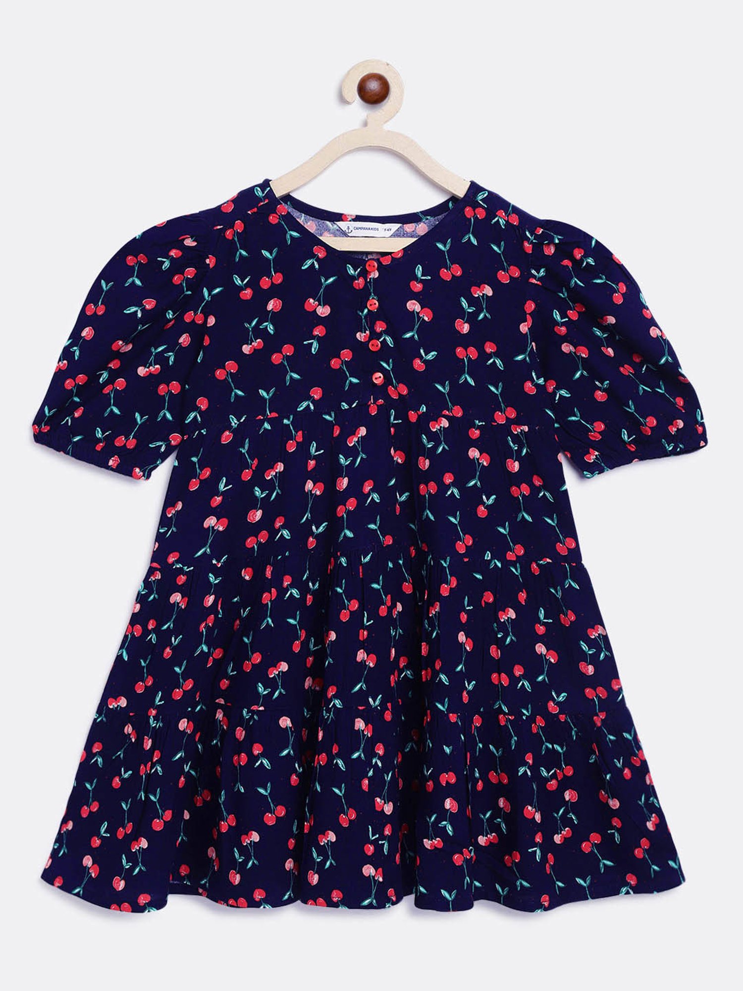 Campana Kids Navy Printed Dress