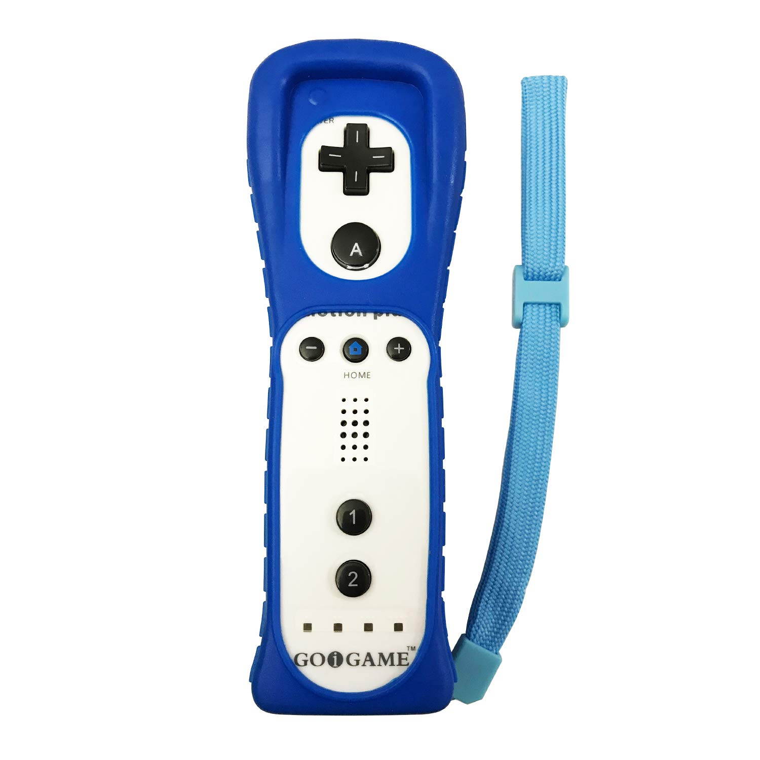Jadebones 2X Silicone Skin Case Cover with Wrist Strap for Nintendo Wii Remote Controller (Red+Blue)