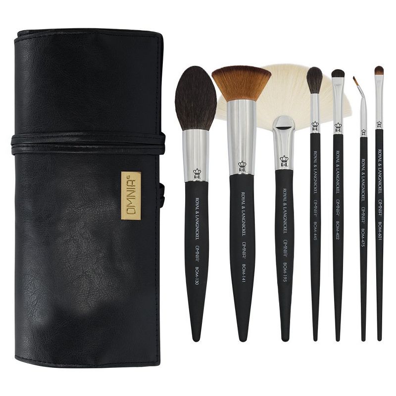 OMNIA Brush Artist Favorites, Dominique Lerma, 8pc Makeup Brush Set with Wrap