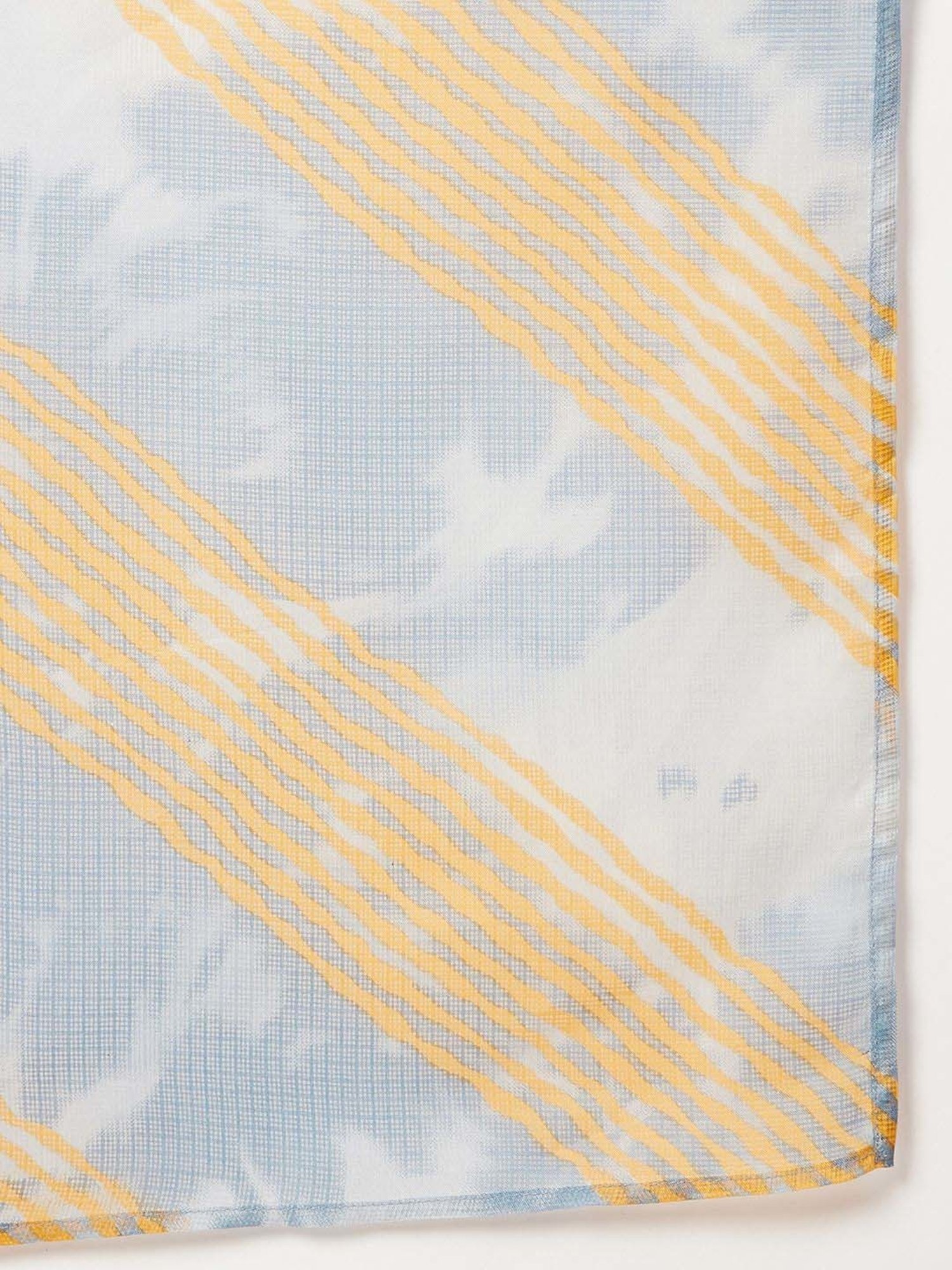 Inweave Grey & Yellow Cotton Printed Dupatta