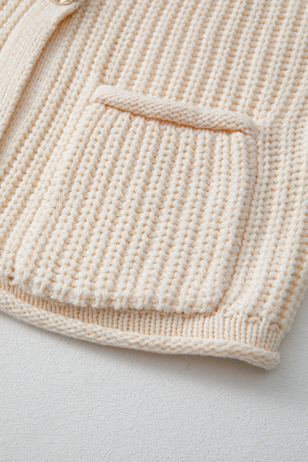 Black Plaid Casual Contrast Trim Knit Cardigan