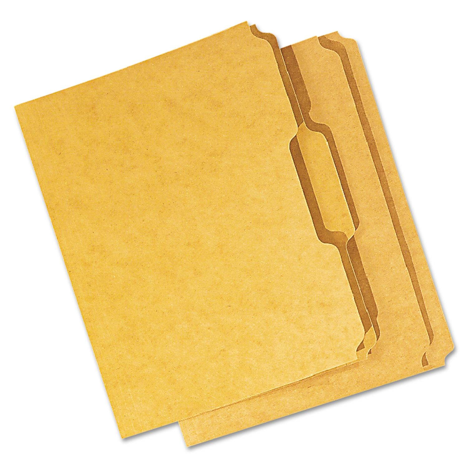 Kraft File Folders, Straight Cut, Top Tab, Letter, Kraft, 100/box