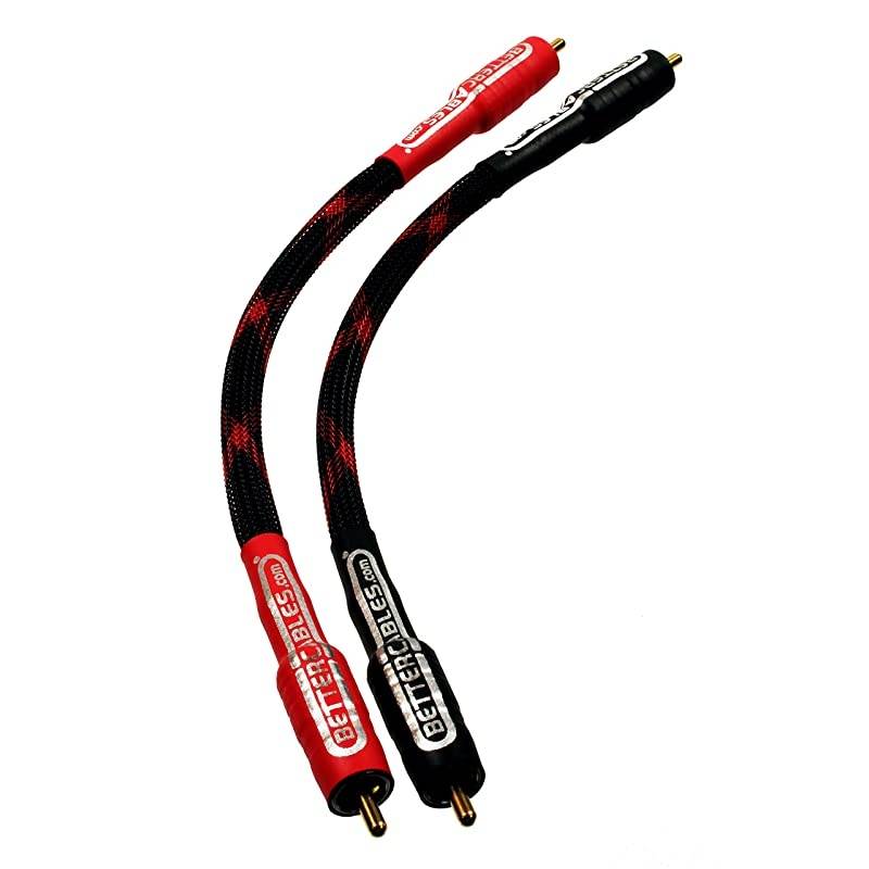 8 Inches  Silver Serpent Anniversary Edition RedBlack RCA Audio Interconnect Cables Stereo Pair 2 Cables HighEnd HighPerformance Premium HiFi Audio