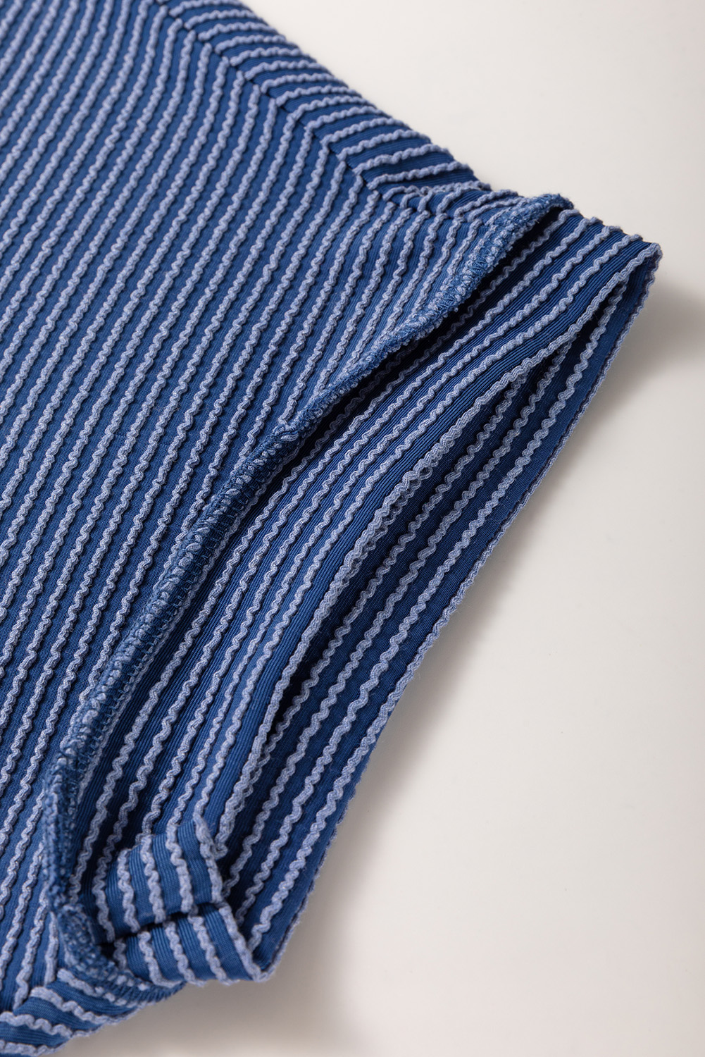 Rose Red Solid Waffle Knit Plus Size Two Piece Shorts Set